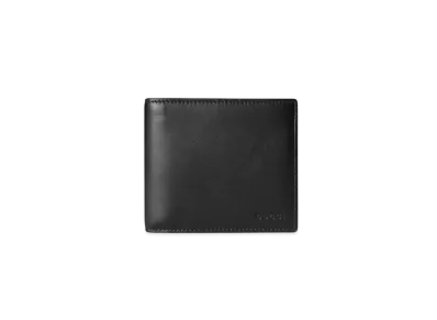 GUCCI GG Emblem Bi-Fold Embossed Wallet "Black"