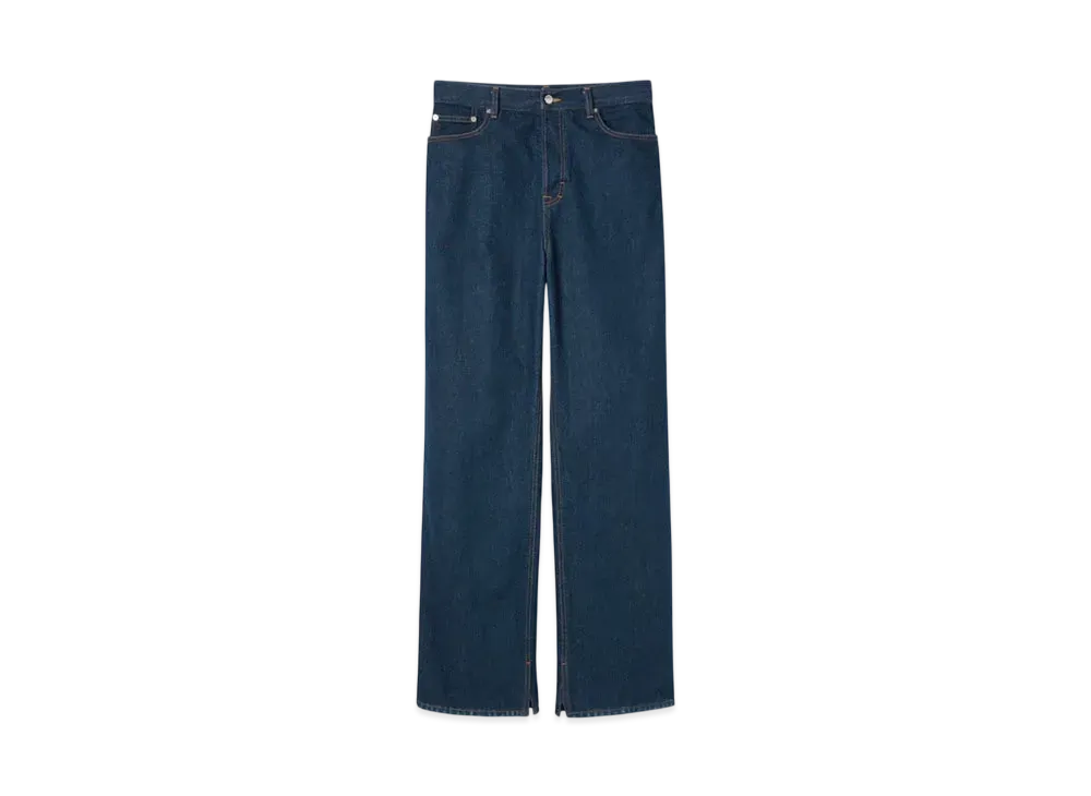 GUCCI Embroidered Denim Pants "Dark Blue"
