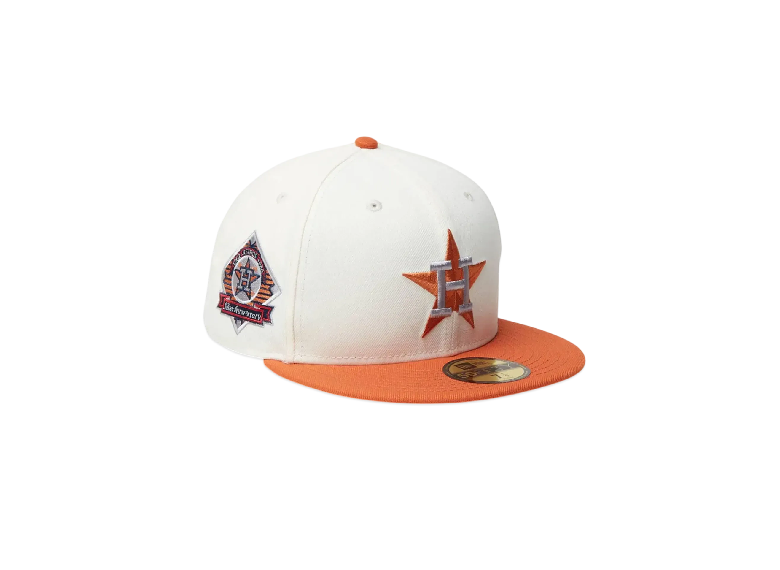 NEW ERA 59Fifty MLB Cooperstown 2-Tone Houston Astros "Chrome/Fight Orange"