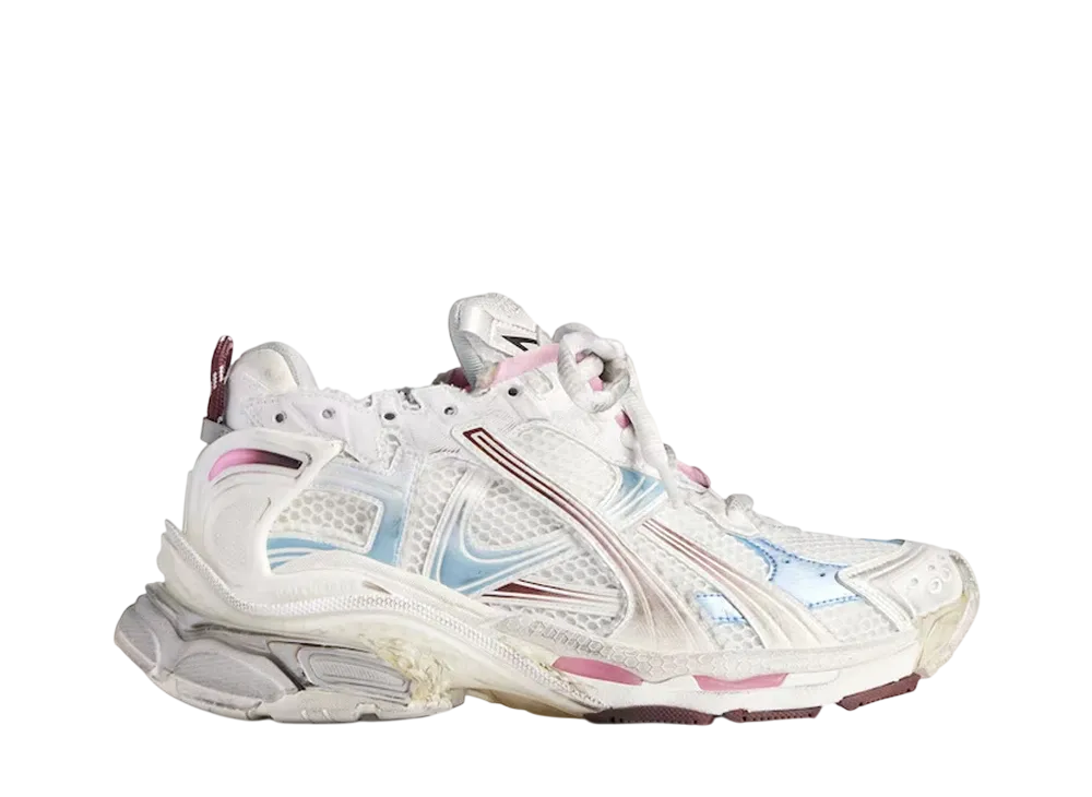 バレンシアガ ウィメンズ ランナー グラディエント スニーカー "ホワイト/ブラウン/ブルー/ピンク/グレー"