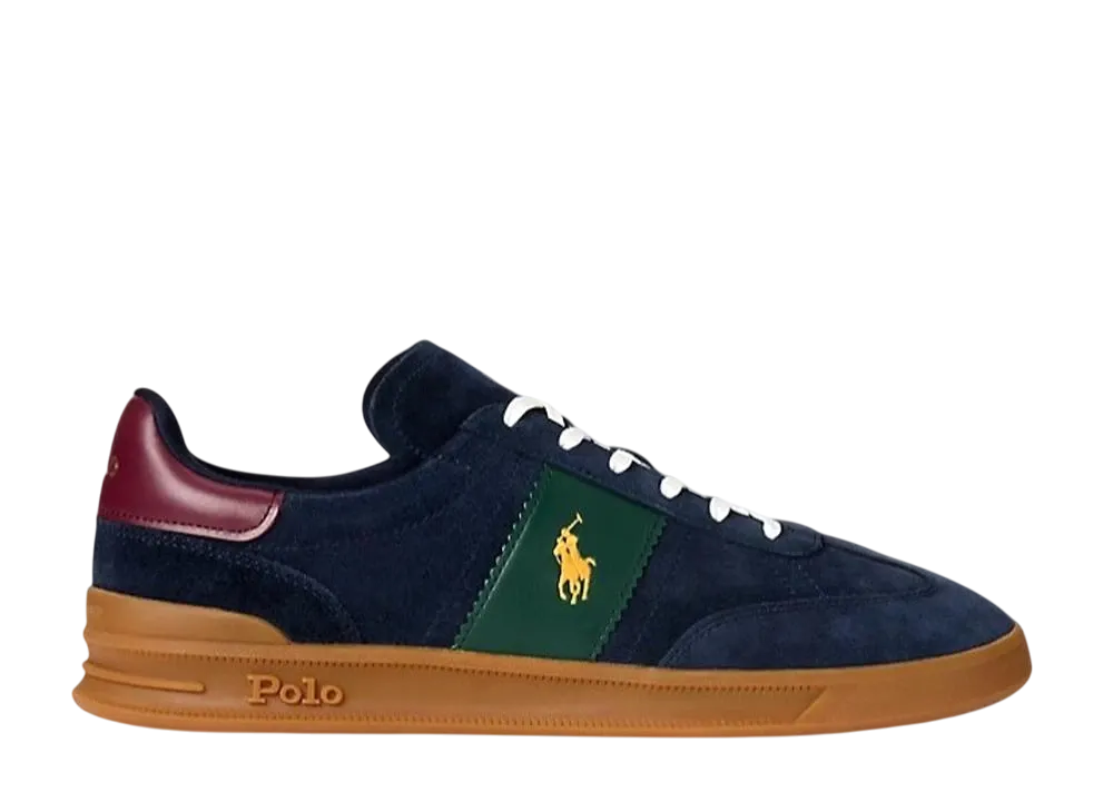 Polo Ralph Lauren Heritage Aera Suede Sneaker "Navy/Wine/Forest"
