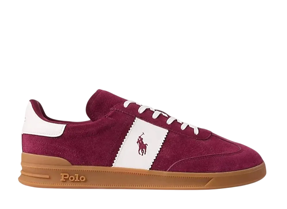 Polo Ralph Lauren Heritage Aera Suede Sneaker "Wine/Off White"