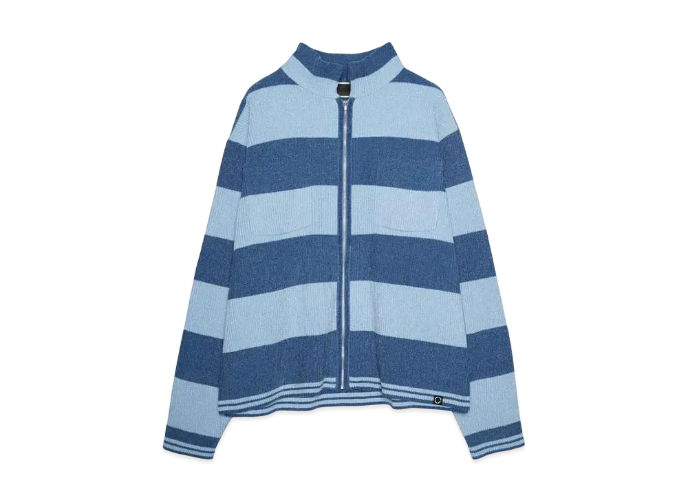 PHINGERIN CORDY KNIT JACKET STRIPE "BLUE"