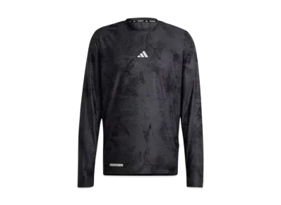 adidas Ultimateadidas Allover Print Long Sleeve T-shirt "Carbon/Black"