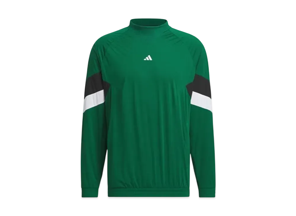 adidas Wind. Rdy Archive Design Side Zip Pullover Long Sleeve Window "Collegiate Green/Sandy Pink"