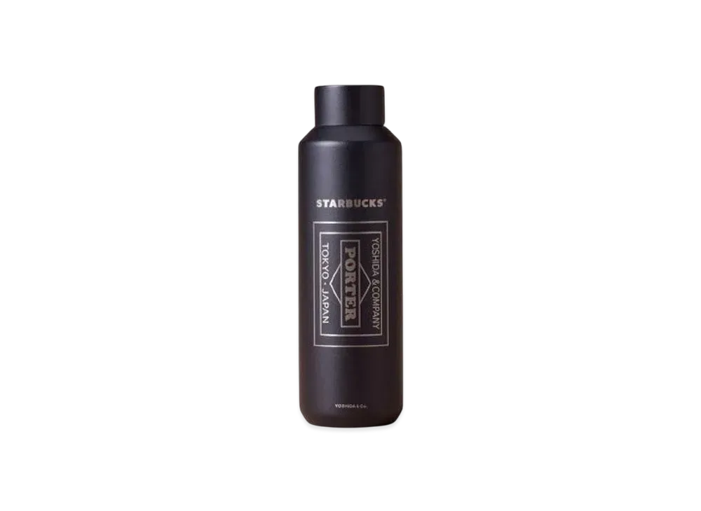 PORTER x STARBUCKS Recycled Stainless Bottle 591ml "Matte Black"