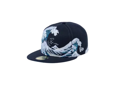 NEW ERA 59Fifty Tokyo National Museum Katsushika Hokusai: Thirty-six Views of Mt. Fuji The Great Wave off Kanagawa "Navy"