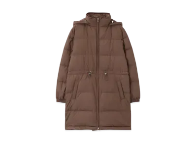 Paul Smith Women's Spray Swirl Long Down Coat "Brown"