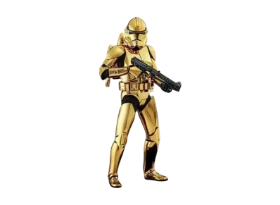 Hot Toys "Movie Masterpiece" -Star Wars- 1/6 Scale Fully Poseable Figure: Clone Trooper (Gold Chrome Version)