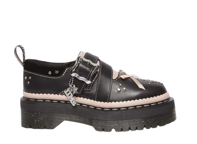 Dr.Martens Women's Kemsley Strap Shoes "Black/Powder Pink"