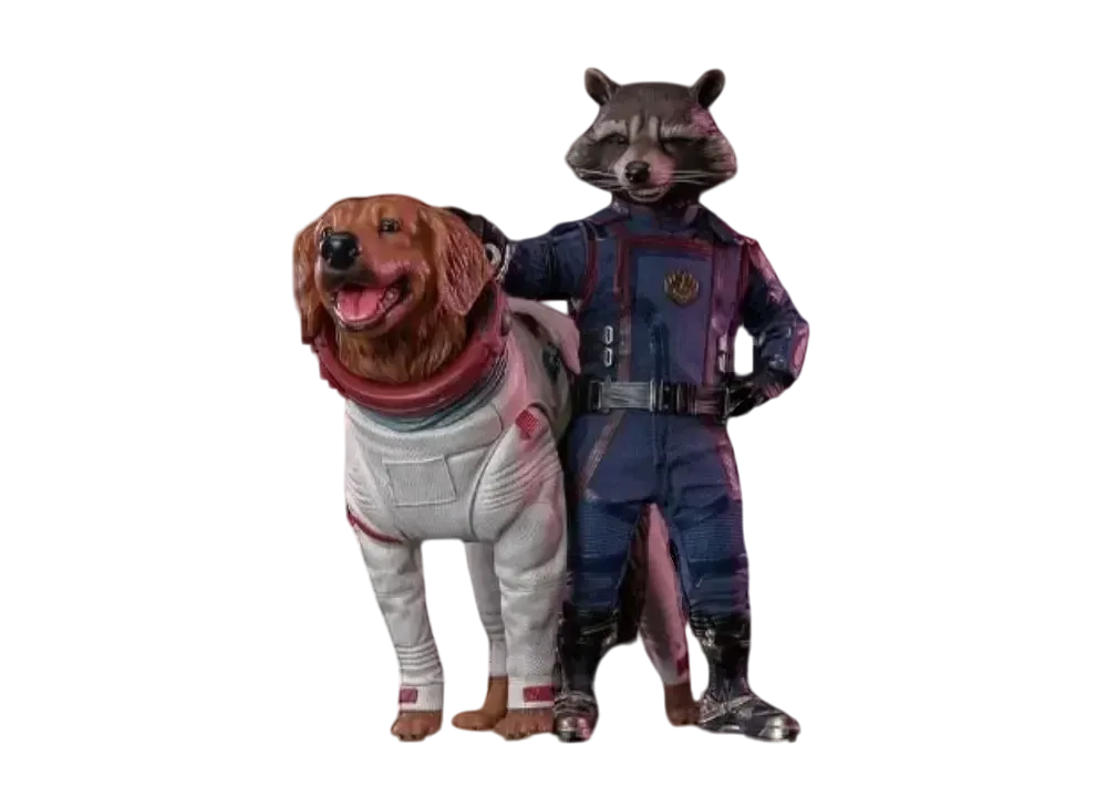 Hot Toys "Movie Masterpiece" -Guardians of the Galaxy Vol.3- 1/6 Scale Fully Poseable Figure: Rocket & Cosmo