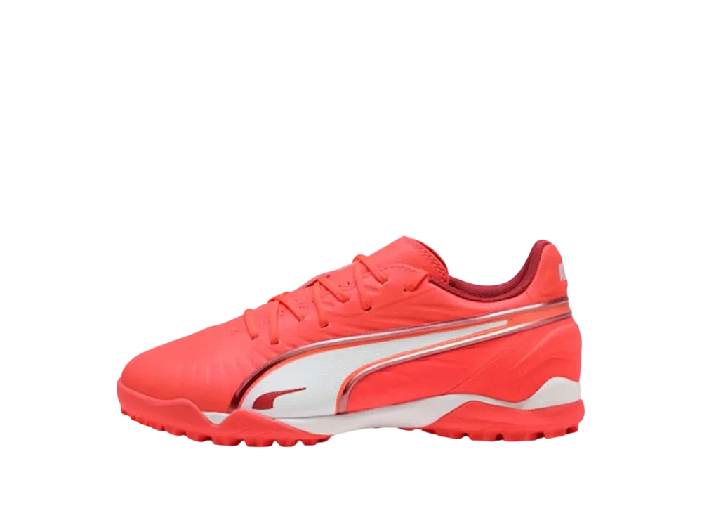 プーマ GS キング マッチ TT+ ミッド "グローイングレッド/プーマホワイト/レッドファイヤー" (キッズ)