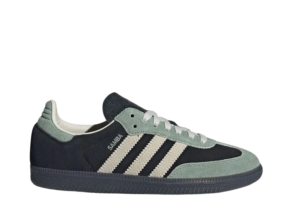 アディダスオリジナルス ウィメンズ サンバ OG "コアブラック/アルミニウム/シルバーグリーン"