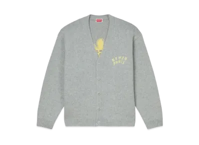 KENZO 'Dragonfly' Embroidery Cardigan "Pale Gray"