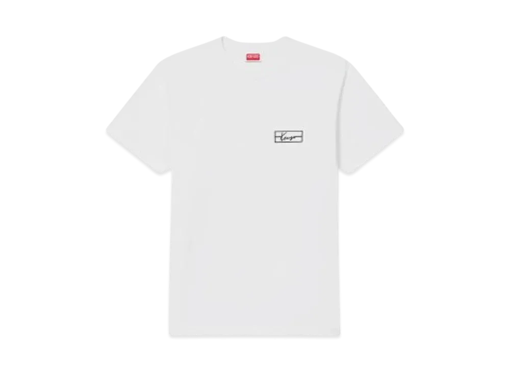 KENZO 'Weave' Embroidery Slim T-shirt "Off White"