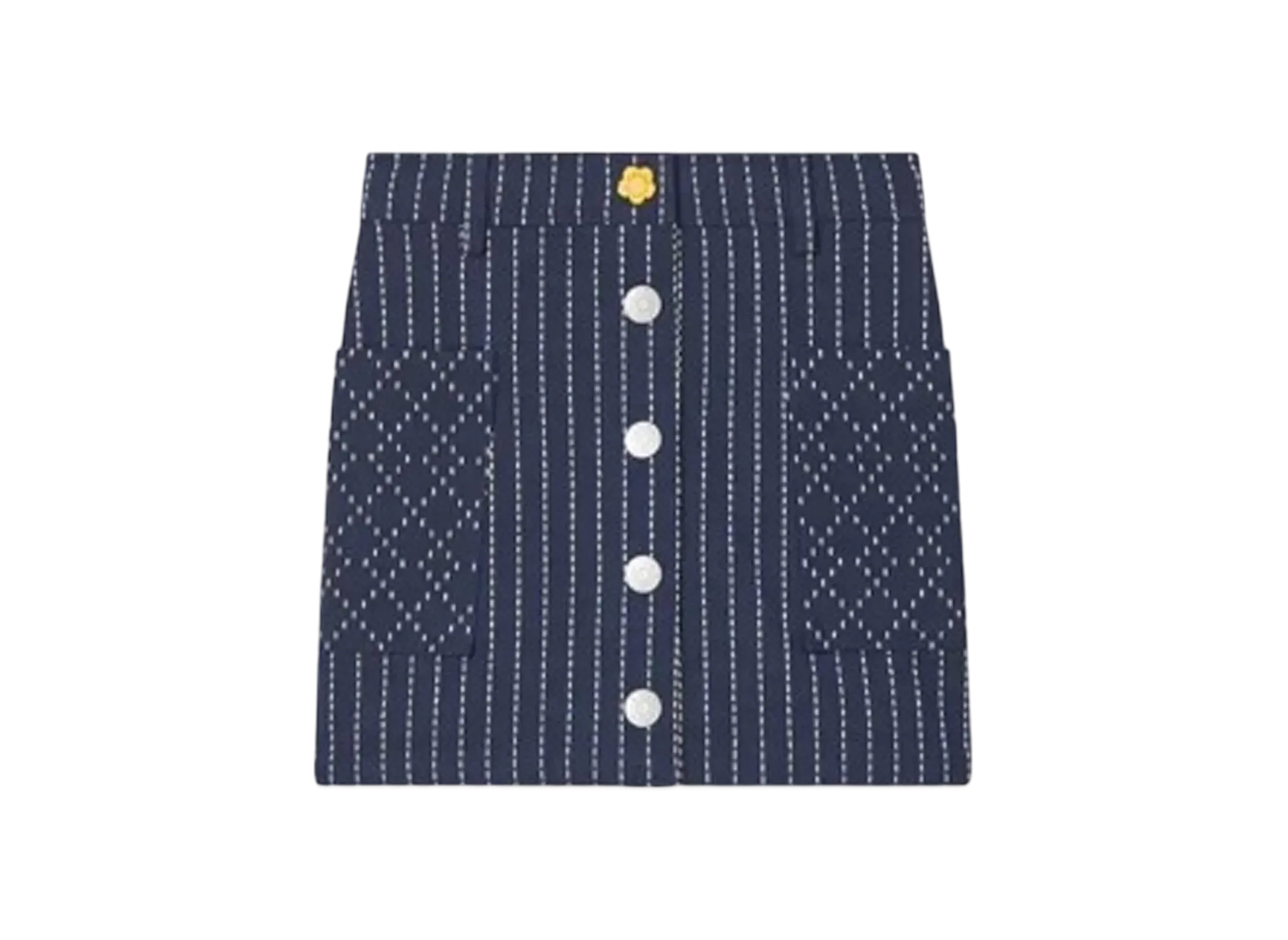 KENZO 'Blue Jungle' Straight Skirt "Blue Black"