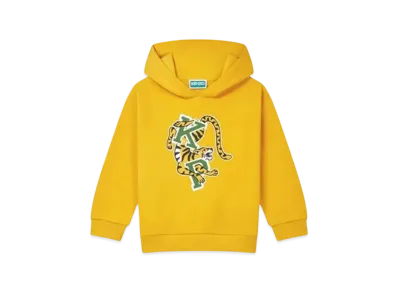 KENZO 'Blue Jungle' Print Hoodie "Honey"