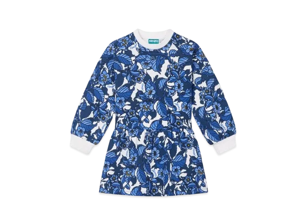 KENZO 'Blue Jungle' Cotton Dress "Navy Blue"