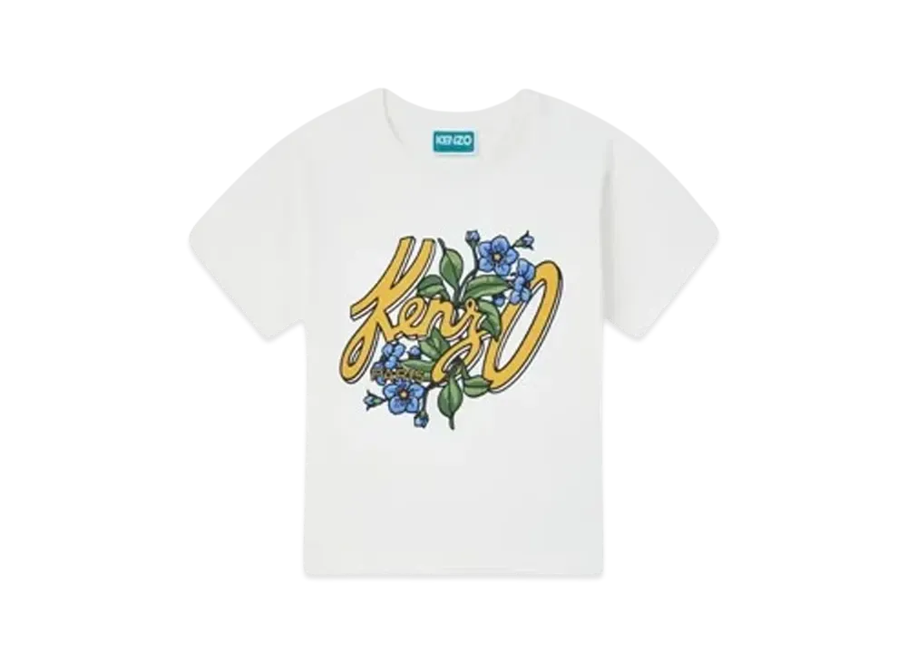 KENZO 'Blue Jungle' Cotton T-shirt "Brush"