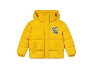 KENZO 'Blue Jungle' Waterproof Hooded Jacket "Honey"