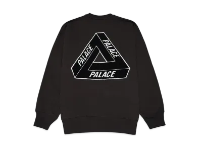 PALACE Chenille Tri-Ferg Crew "Black"