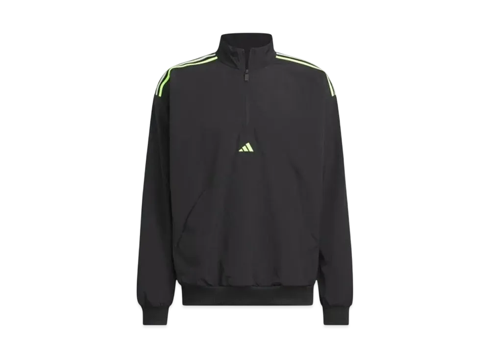 adidas Basketball Select 1/4 Zip Jacket "Black/Lucid Lemon"