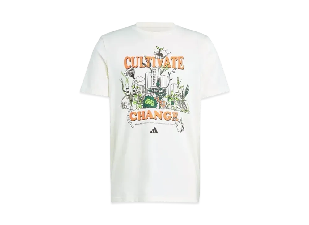 adidas Running Earth Day Graphic Short Sleeve T-Shirt "Ivory"