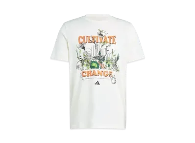 adidas Running Earth Day Graphic Short Sleeve T-Shirt "Ivory"