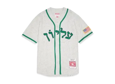 Supreme / Mitchell & Ness Wool Baseball Jersey "Grey"