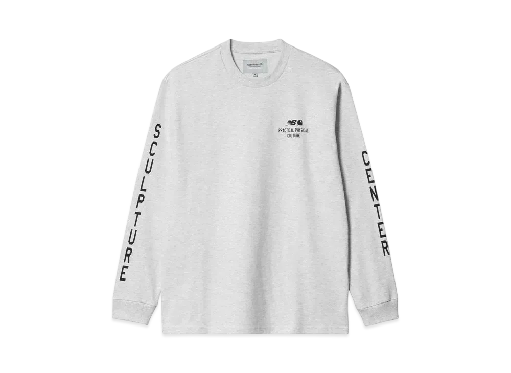 Carhartt WIP x New Balance Sculpture Center L/S T-Shirt "Ash Heather/Dark Navy"
