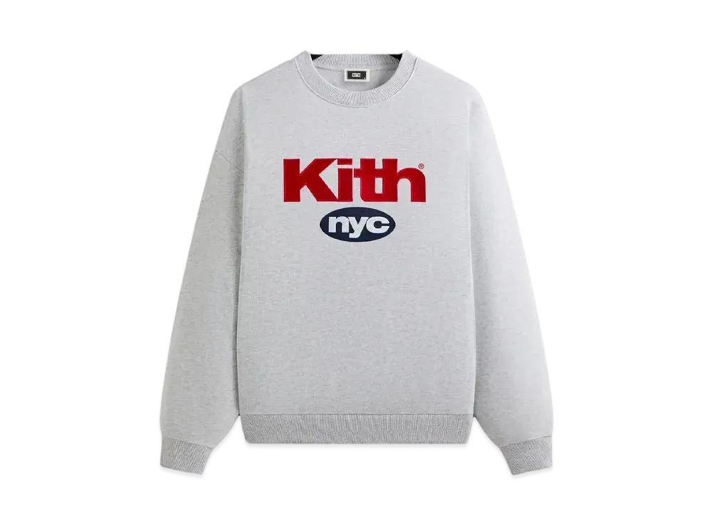 Kith NYC Nimbus Logo Nelson Crewneck "Light Heather Grey"