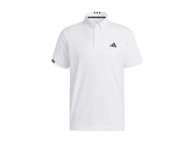 adidas Embossed Print Short Sleeve Button Down Shirt "White"