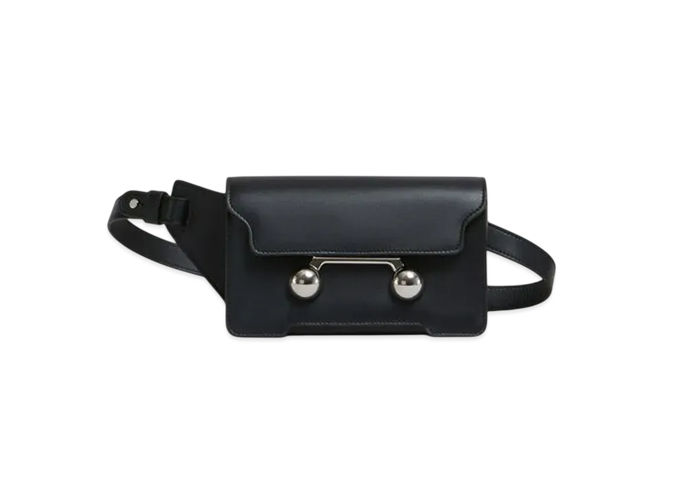 Marni Leather Trunkaroo Crossbody Bag "Black"