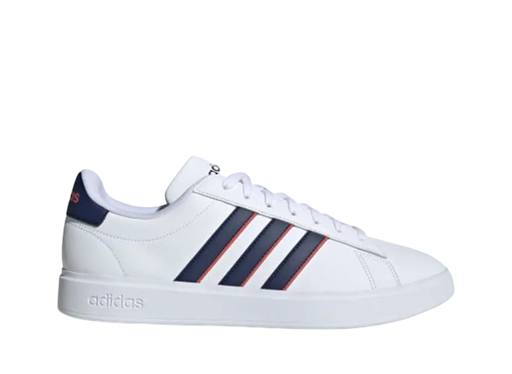 adidas Grand Court "Cloud White/Dark Blue/Preloved Scarlet"