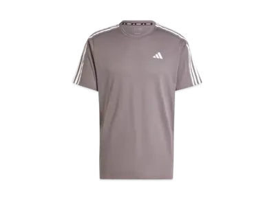 adidas Own The Run 3-Stripes Short Sleeve T-Shirt "Charcoal"