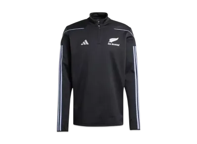 adidas All Blacks Aeroready Warming Long Sleeve Fleece Top "All Black/Blue Spark"