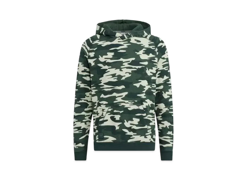 adidas Camo Pattern Print Long Sleeve Pullover Hoodie "Shadow Green Mel"
