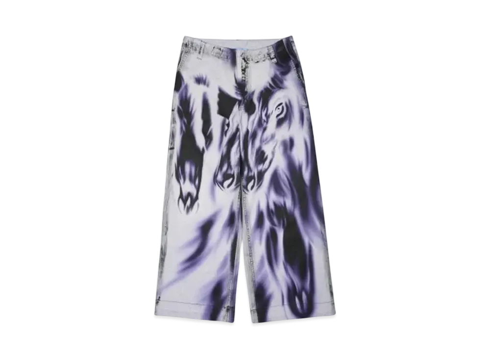 Gerrit Jacob WIDE LEG JEANS "WHITE/BLACK/PURPLE"