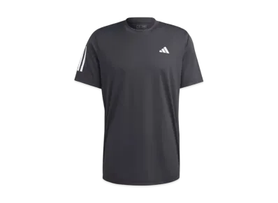 adidas Club Three Stripes Tennis Short Sleeve T-Shirt "Black"
