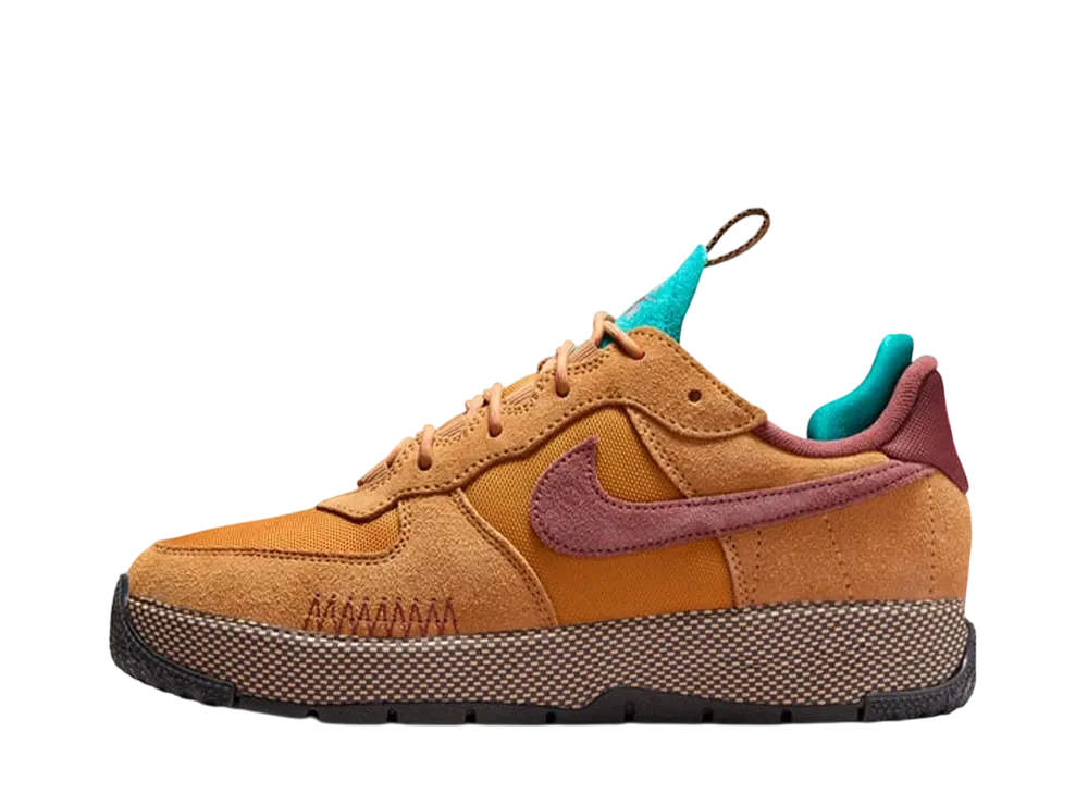 Nike Women's Air Force 1 Wild "Flax/Teal Charge/Black/Red Sepia"