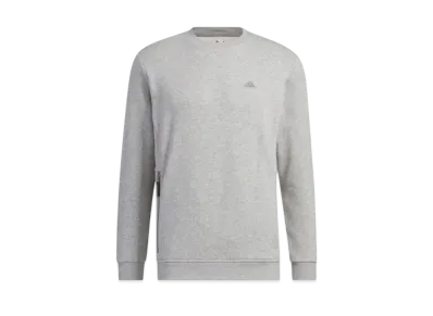 adidas Crewneck Side Zip Long Sleeve Sweat "Medium Grey Heather"