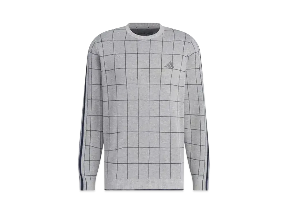 adidas Crewneck Three Stripes Long Sleeve Sweater "Grey Three"