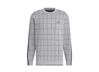 adidas Crewneck Three Stripes Long Sleeve Sweater "Grey Three"