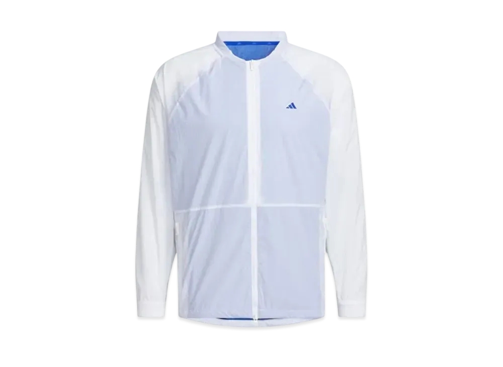 adidas Crewneck Windproof Long Sleeve Full Zip Jacket "White"