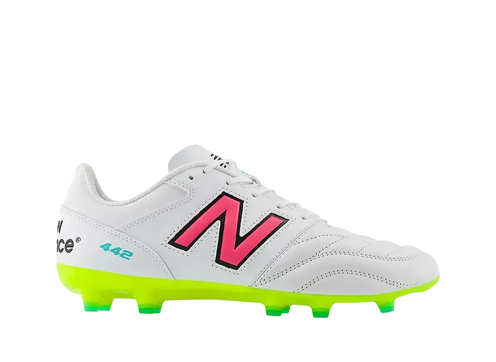 ニューバランス 442 V2 チーム FG "ホワイト/ハイライト/ネオンピンク"
