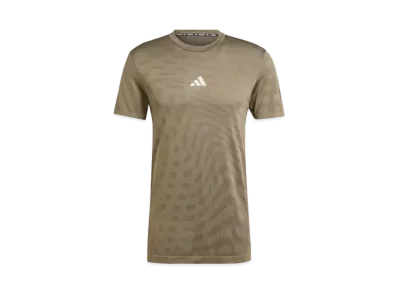 adidas Gym+ Training Seamless Short Sleeve T-Shirt "Olive Strata/Shadow Olive"