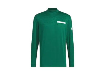 adidas Jacquard UV Care Mockneck Long Sleeve Shirt "Collegiate Green"