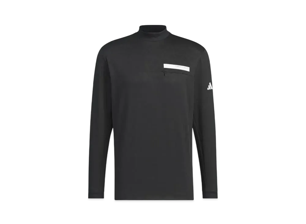 adidas Jacquard UV Care Mockneck Long Sleeve Shirt "Black"