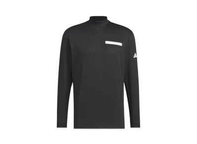 adidas Jacquard UV Care Mockneck Long Sleeve Shirt "Black"