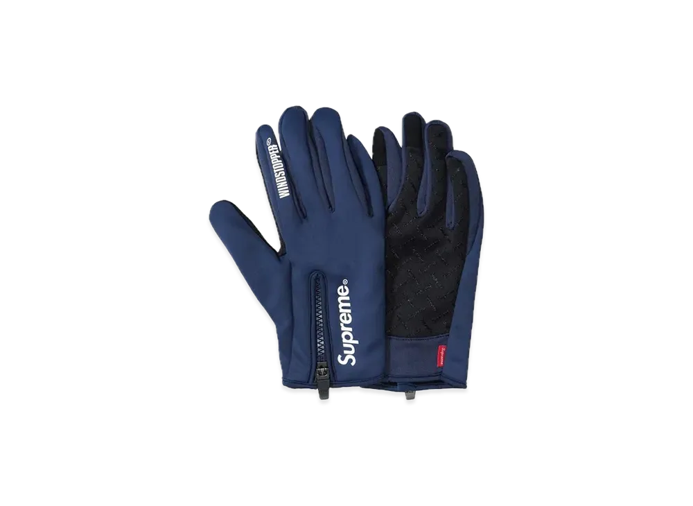 Supreme WINDSTOPPER Zip Gloves "Navy"